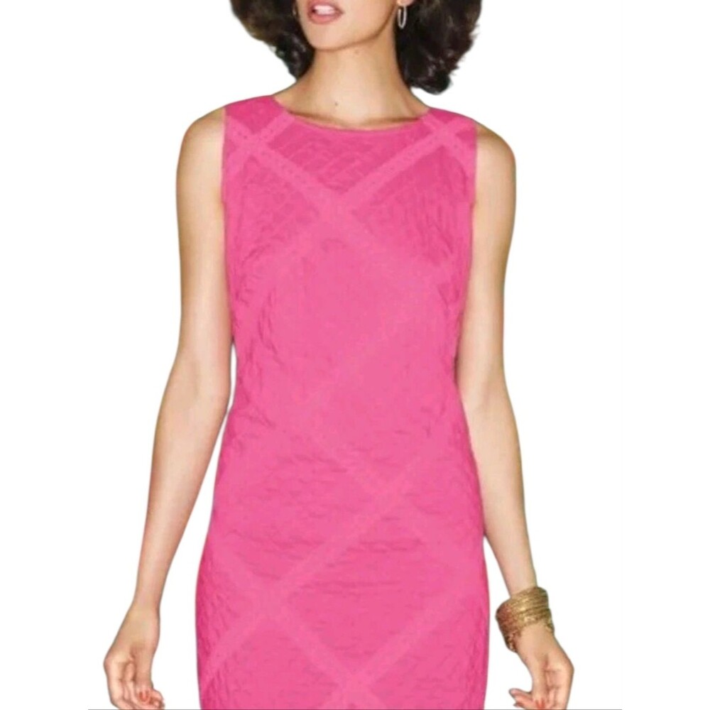 Lilly Pulitzer Sunshine Sleeveless Mini Dress in Hotty Pink Lace sz 8